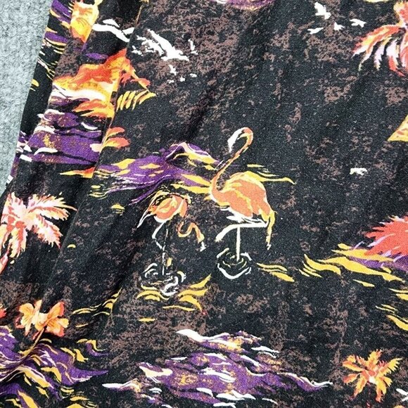 Free People Linen Beach Party Tie Shoulder Midi Dress Size 10 Tropical Printed - Picture 5 of 16